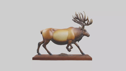 Elk sculpture model 3D model