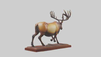 Elk sculpture model 3D model