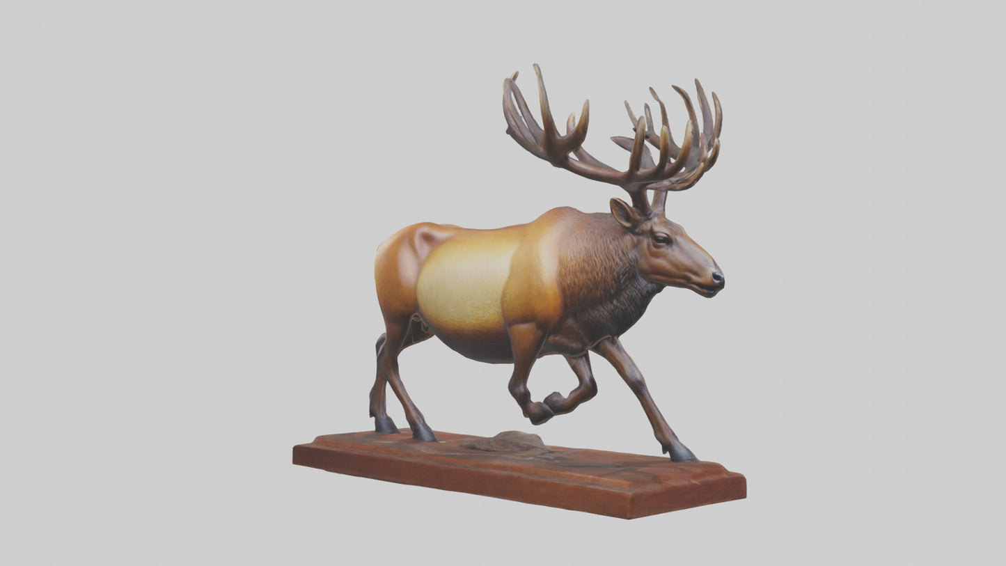 Elk sculpture model 3D model