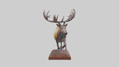 Elk sculpture model 3D model