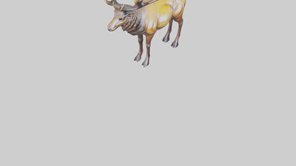3D model Elk statue model VR / AR / low-poly
