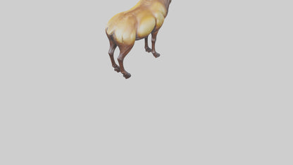 3D model Elk statue model VR / AR / low-poly