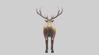 3D model Elk statue model VR / AR / low-poly