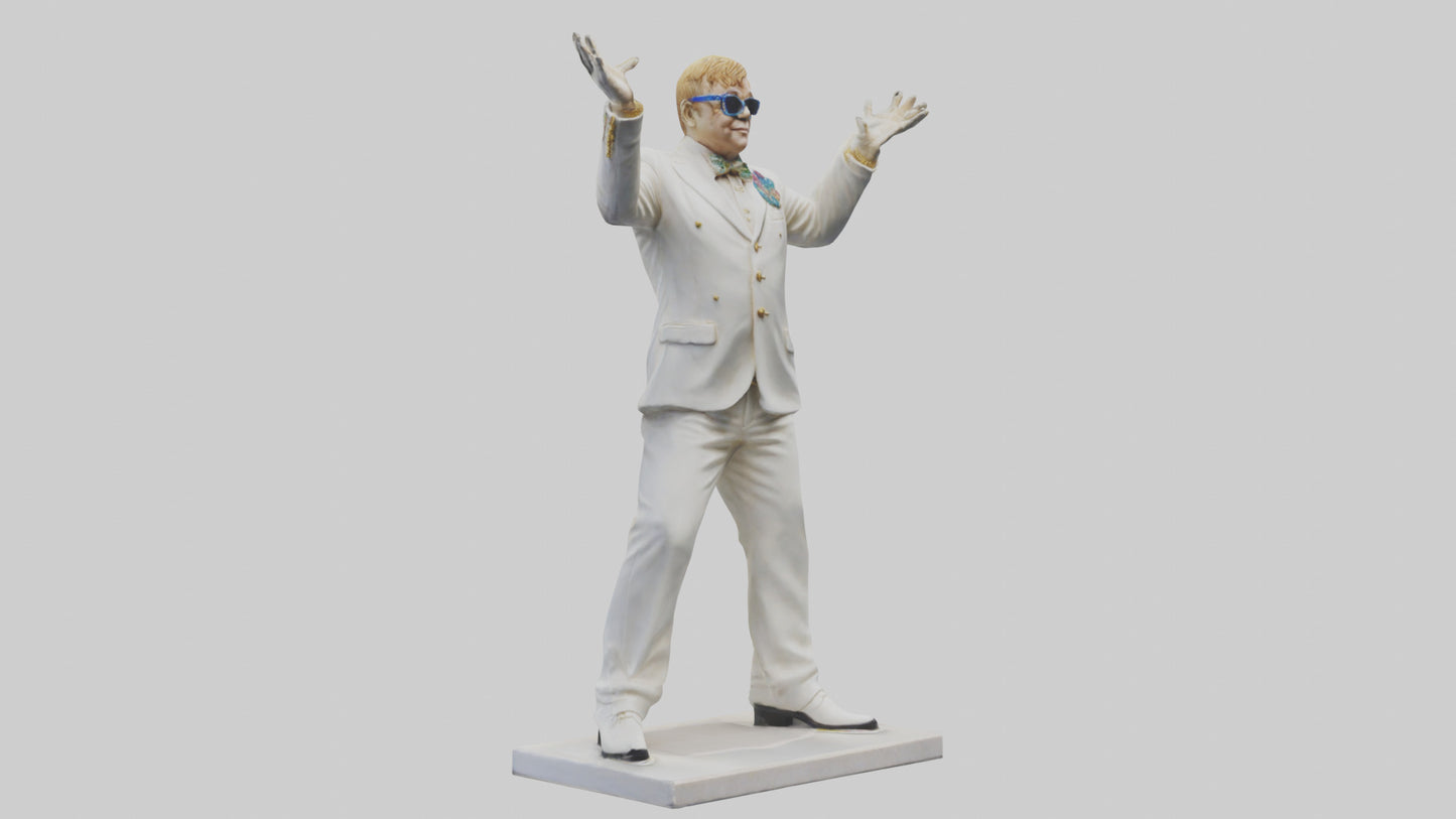 Elton John statue model 3D model