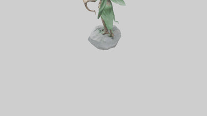 Elven Archer statue model VR / AR / low-poly