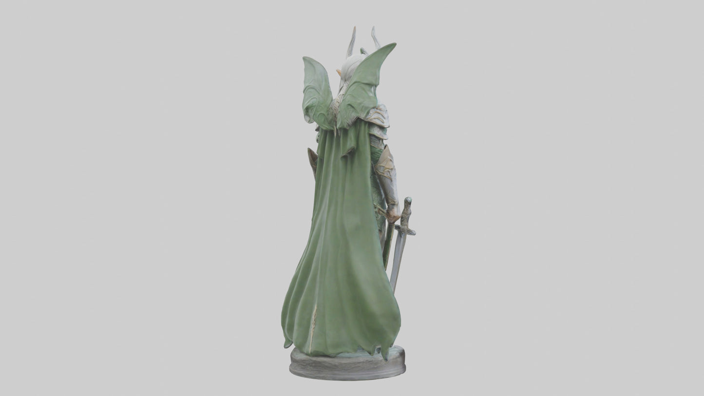 Elven Warrior statue model 3D model