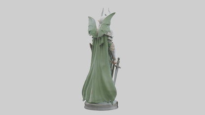 Elven Warrior statue model 3D model