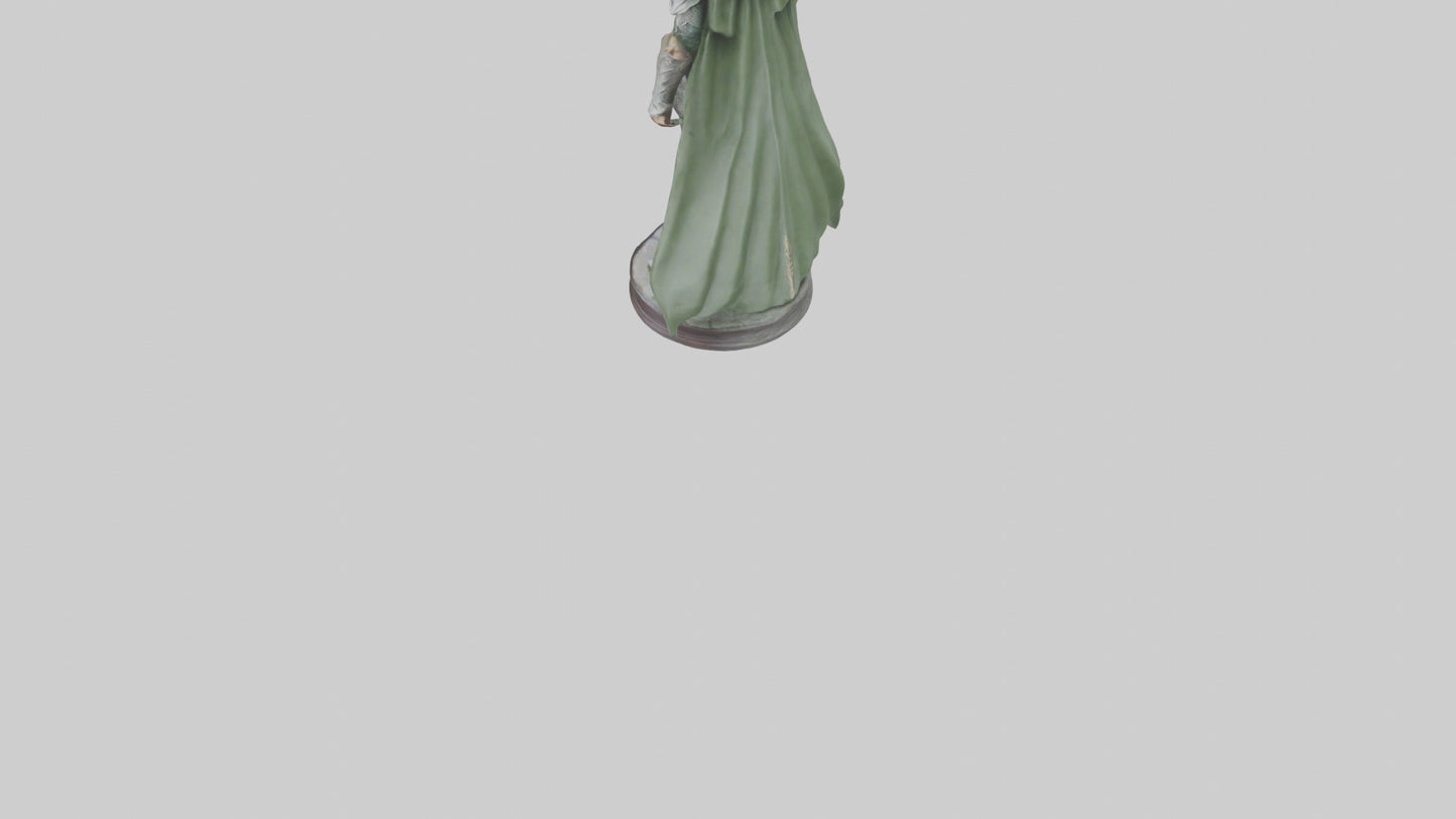 Elven Warrior statue model 3D model