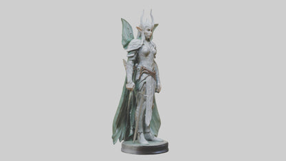 Elven Warrior statue model 3D model