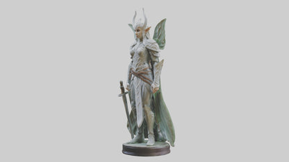 Elven Warrior statue model 3D model