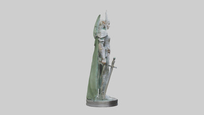 Elven Warrior statue model 3D model