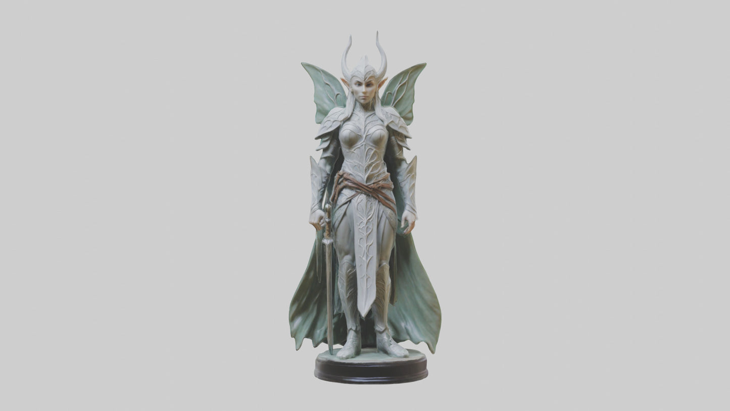 Elven Warrior statue model 3D model