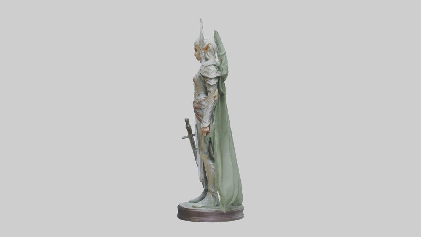 Elven Warrior statue model 3D model