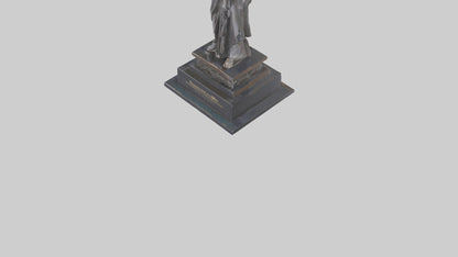 3D model Emancipation of the Mind statue model VR / AR / low-poly