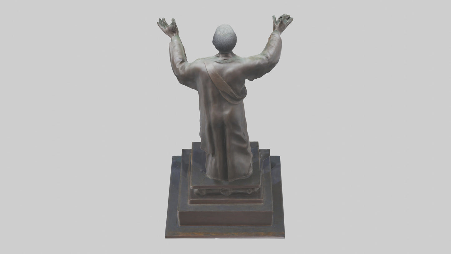 3D model Emancipation of the Mind statue model VR / AR / low-poly