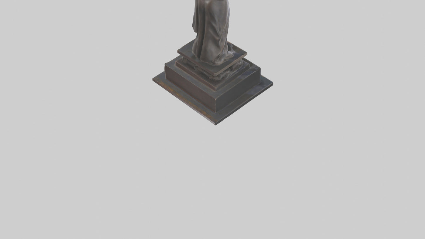 3D model Emancipation of the Mind statue model VR / AR / low-poly