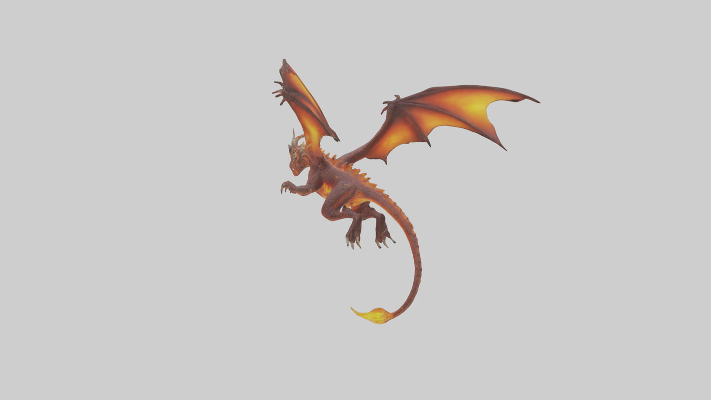 3D model Ember Dragon model VR / AR / low-poly