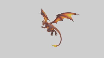 3D model Ember Dragon model VR / AR / low-poly