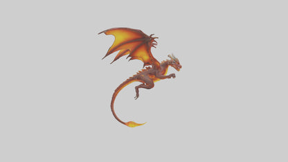 3D model Ember Dragon model VR / AR / low-poly