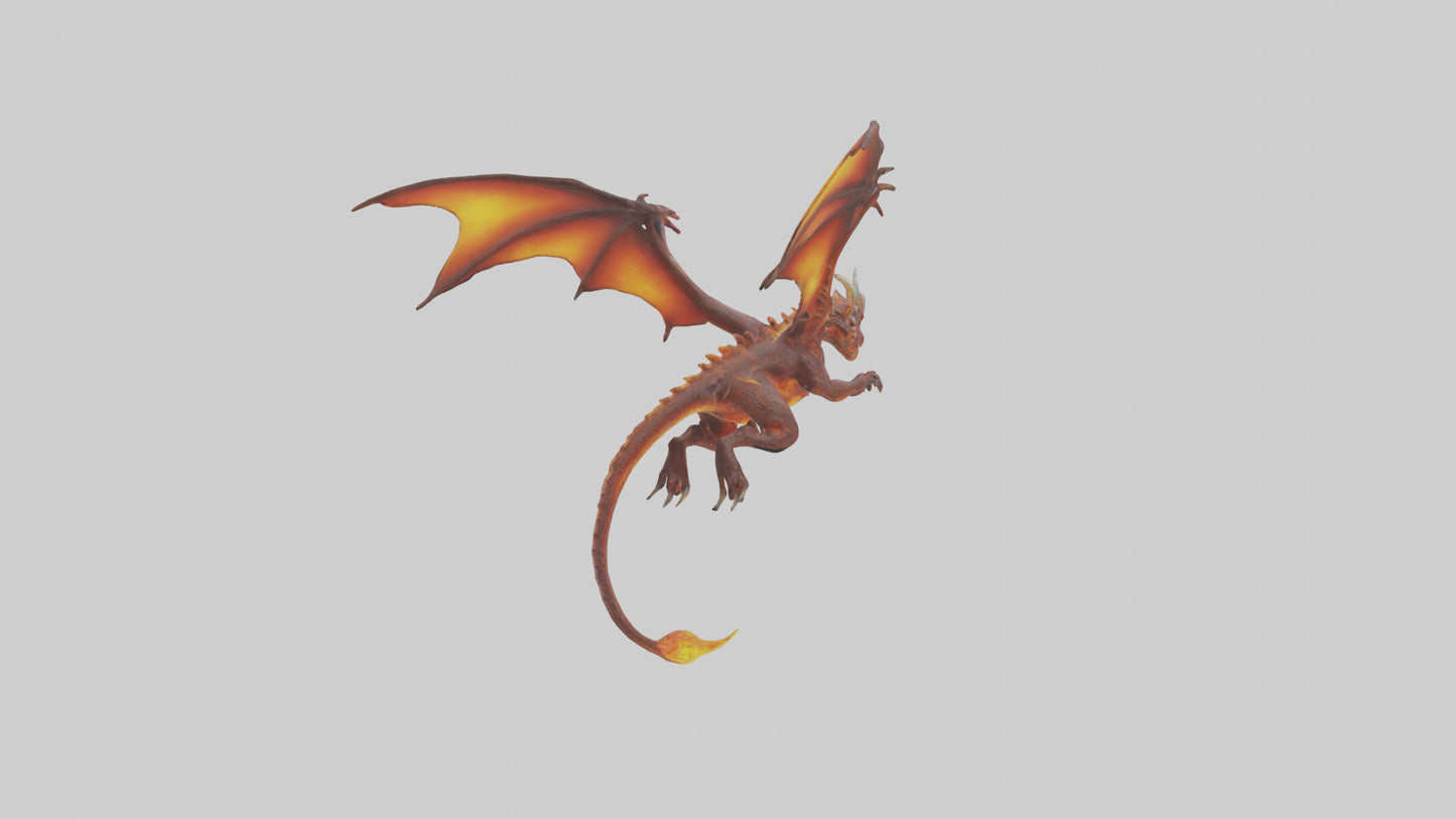 3D model Ember Dragon model VR / AR / low-poly