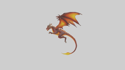 3D model Ember Dragon model VR / AR / low-poly