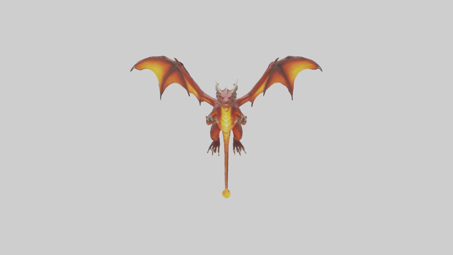 3D model Ember Dragon model VR / AR / low-poly