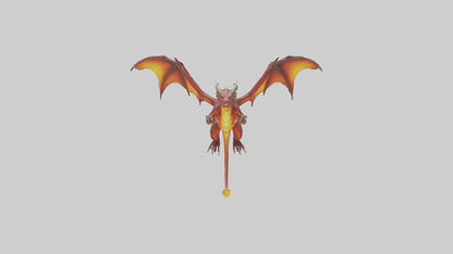 3D model Ember Dragon model VR / AR / low-poly