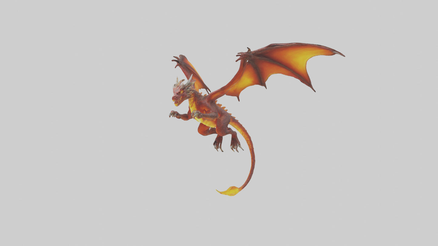 3D model Ember Dragon model VR / AR / low-poly