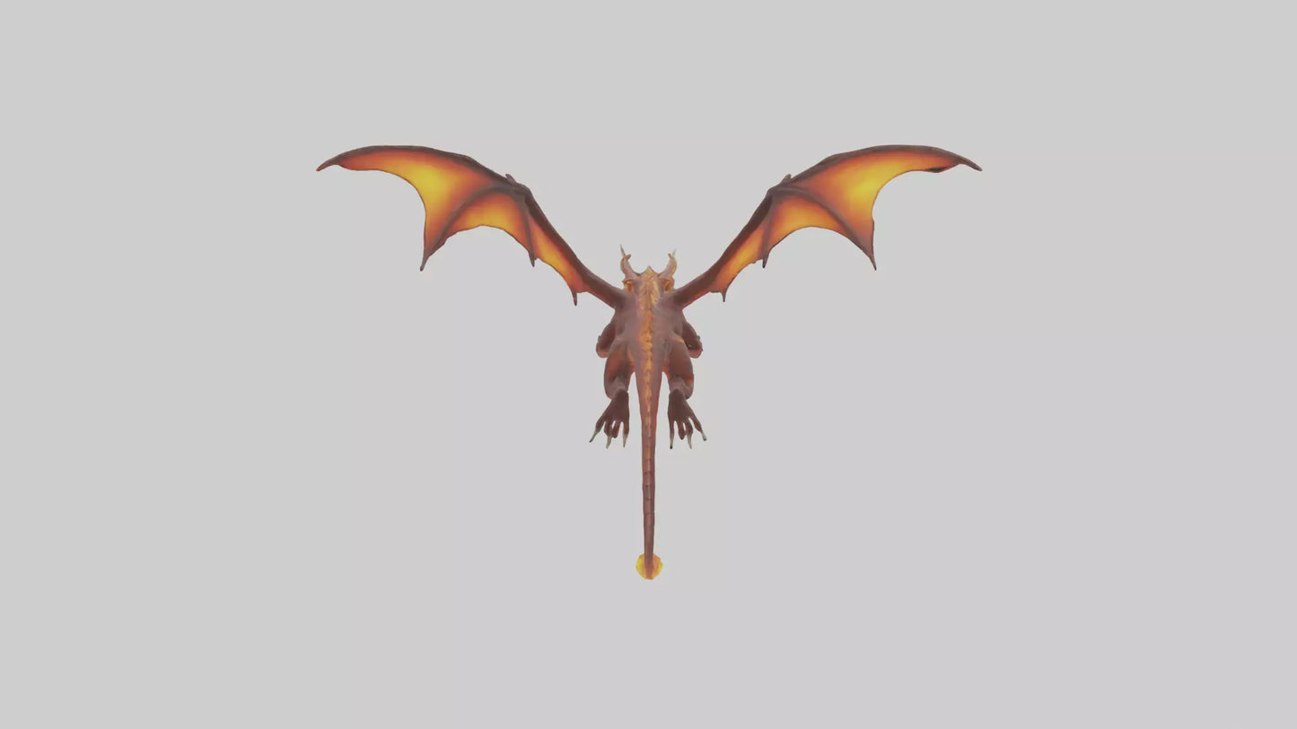 3D model Ember Dragon model VR / AR / low-poly