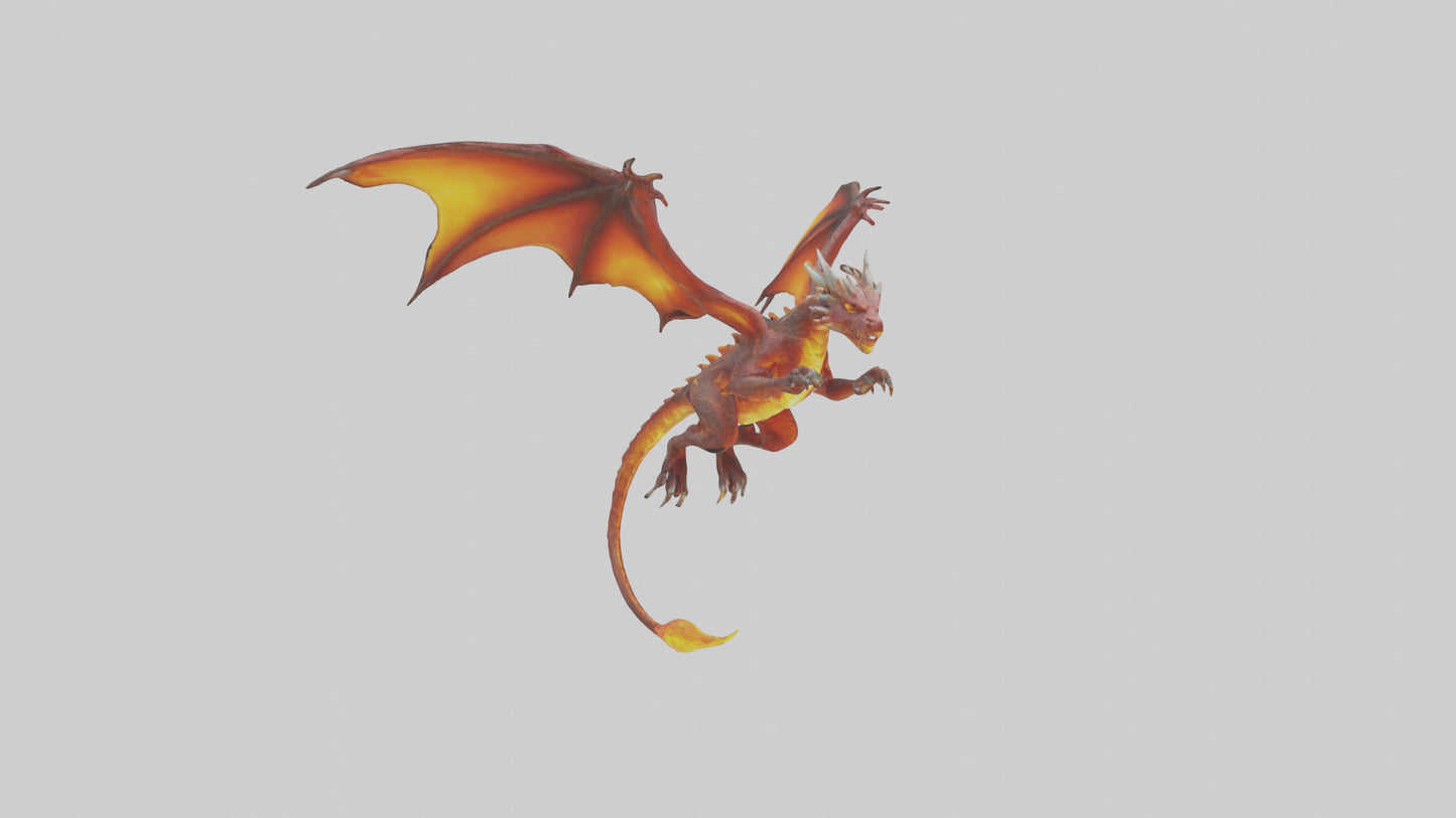 3D model Ember Dragon model VR / AR / low-poly