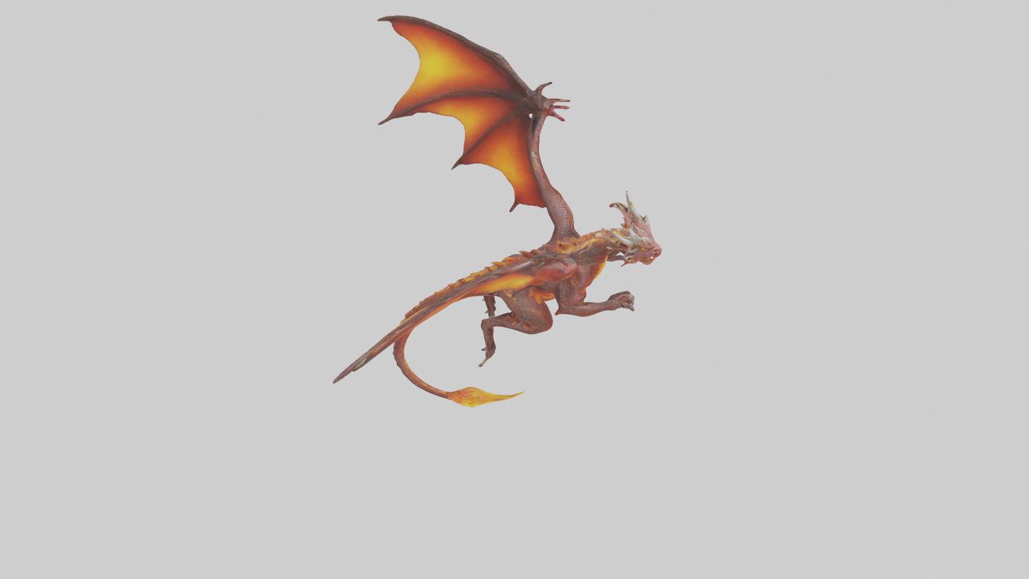 3D model Ember Dragon model VR / AR / low-poly