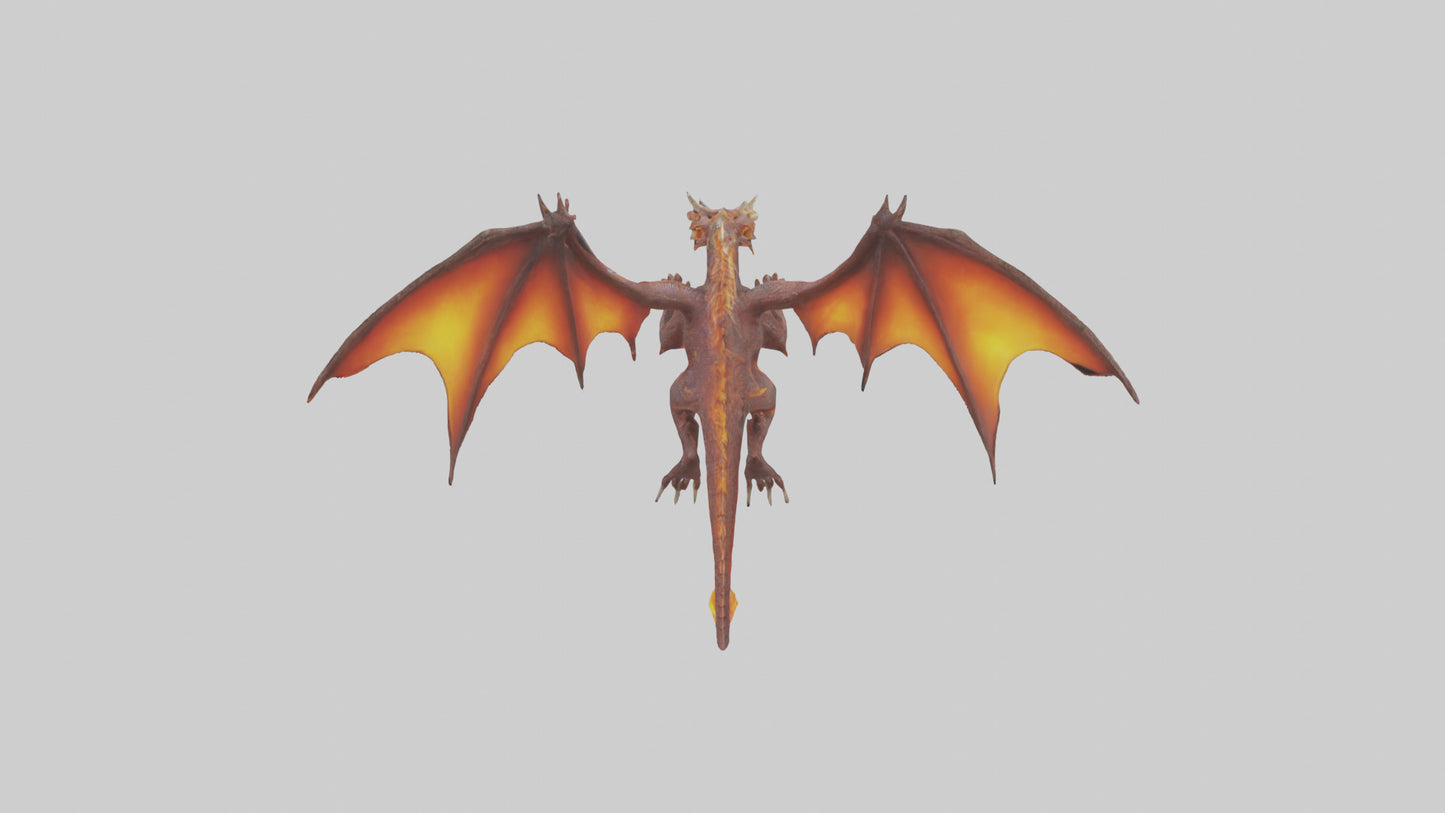 3D model Ember Dragon model VR / AR / low-poly