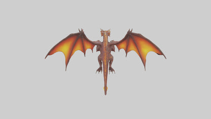 3D model Ember Dragon model VR / AR / low-poly