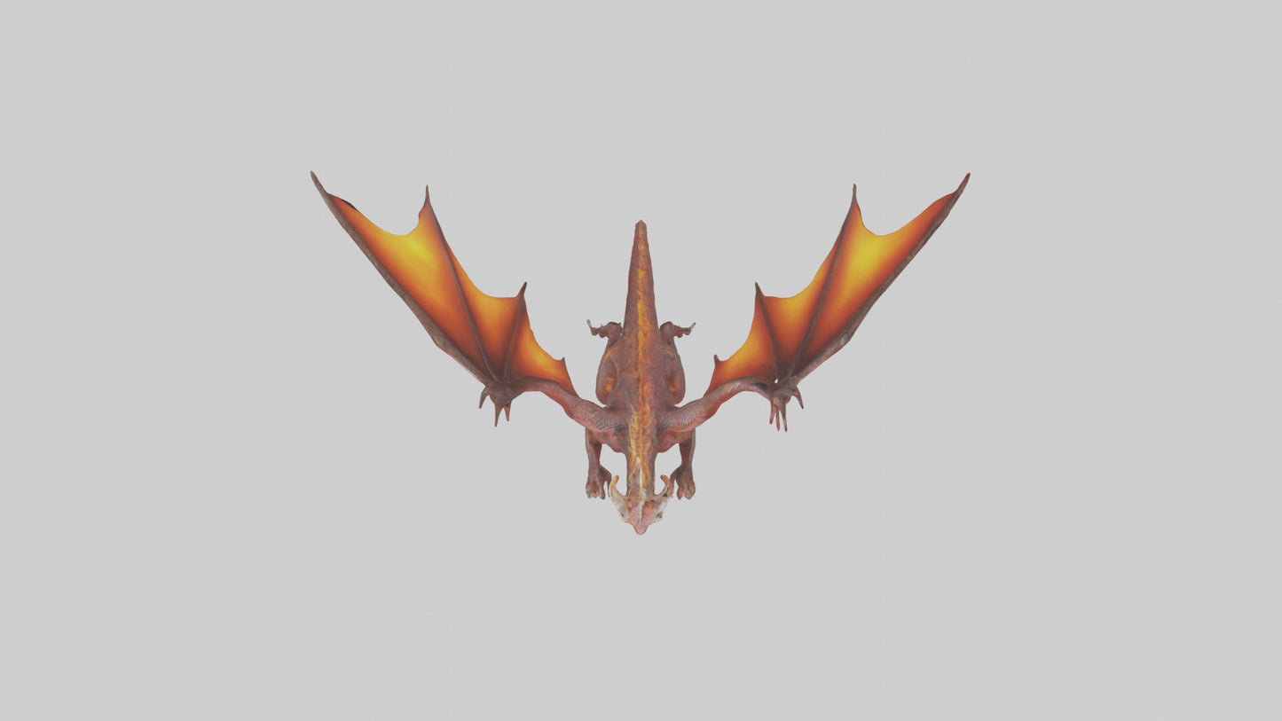 3D model Ember Dragon model VR / AR / low-poly