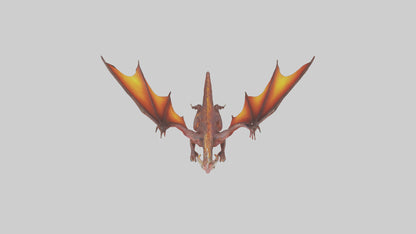 3D model Ember Dragon model VR / AR / low-poly
