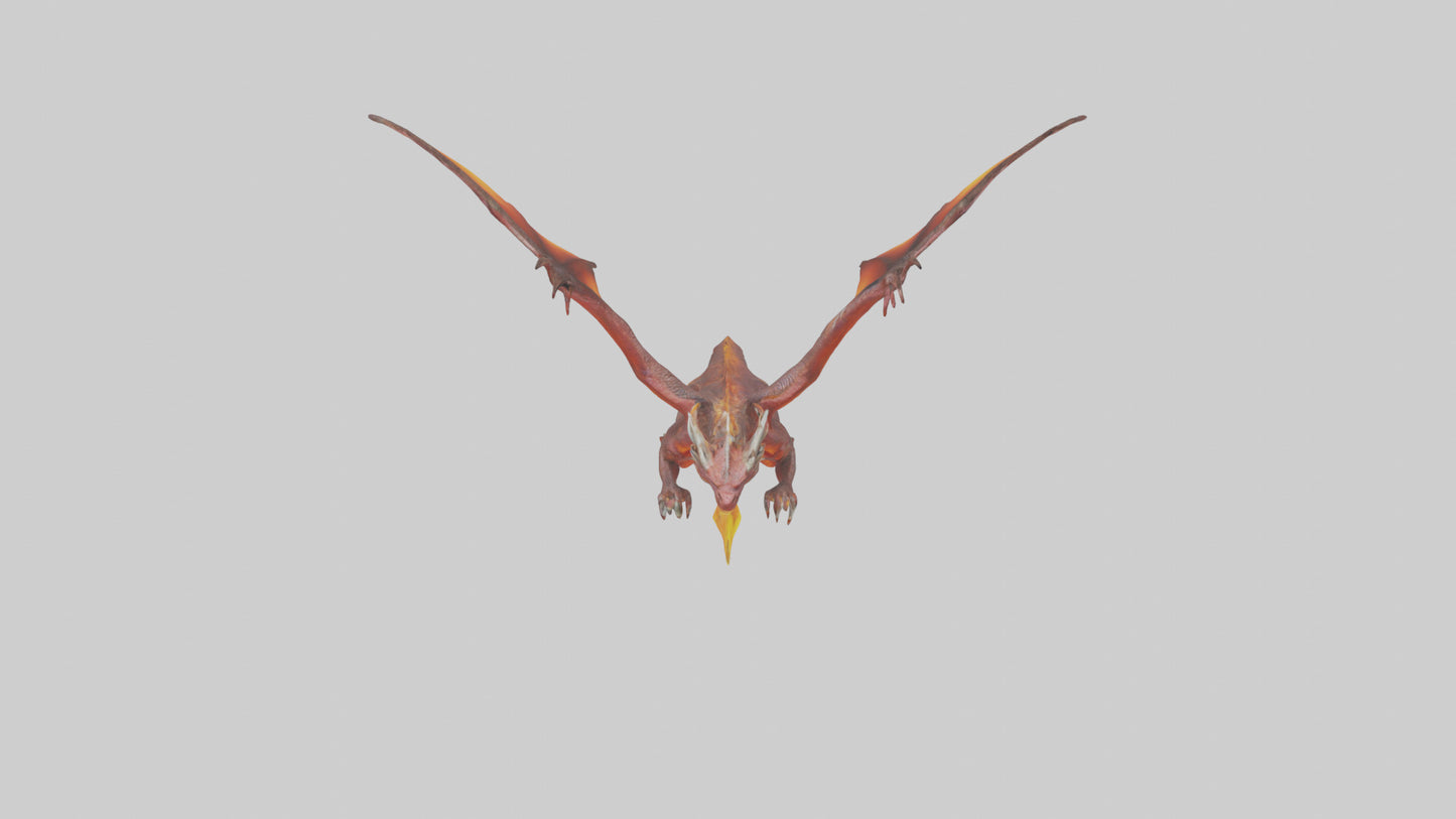 3D model Ember Dragon model VR / AR / low-poly