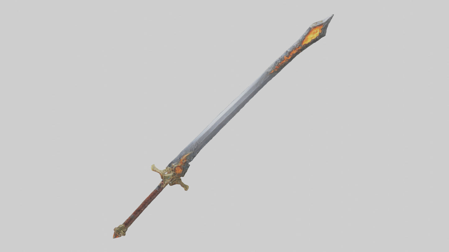 3D model Ember Sword model VR / AR / low-poly