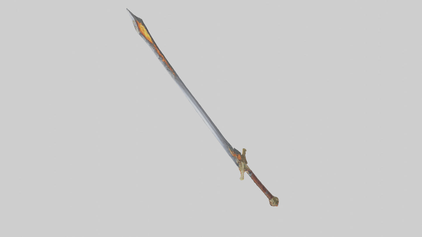 3D model Ember Sword model VR / AR / low-poly
