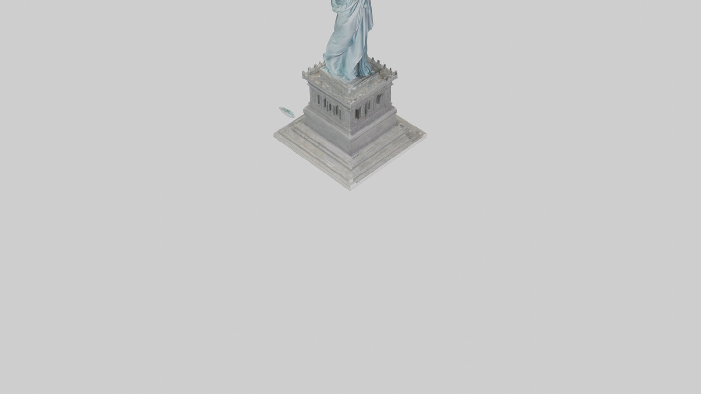 3D model Embrace of Liberty statue model VR / AR / low-poly