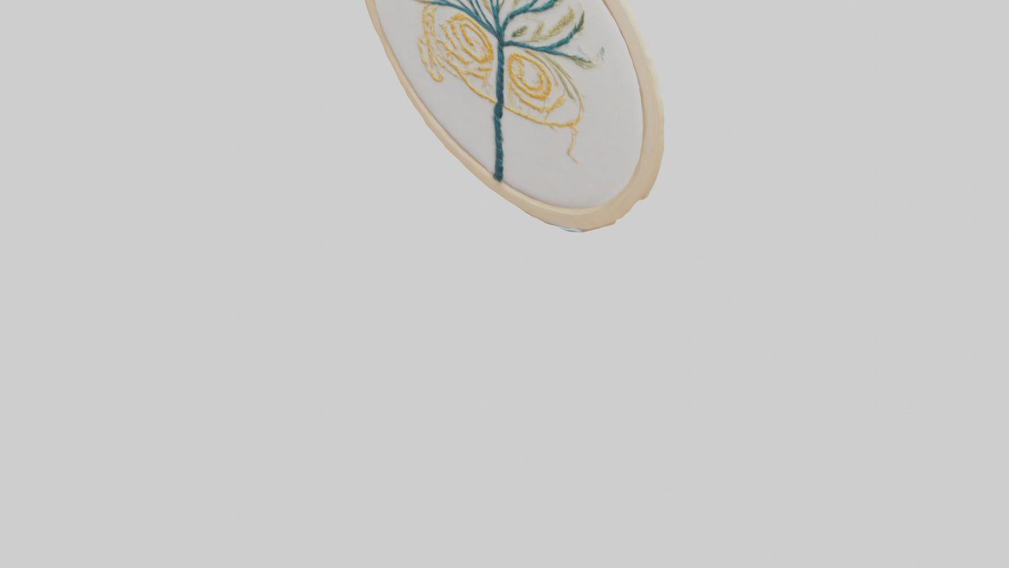 3D model Embroidered Hoop Art VR / AR / low-poly