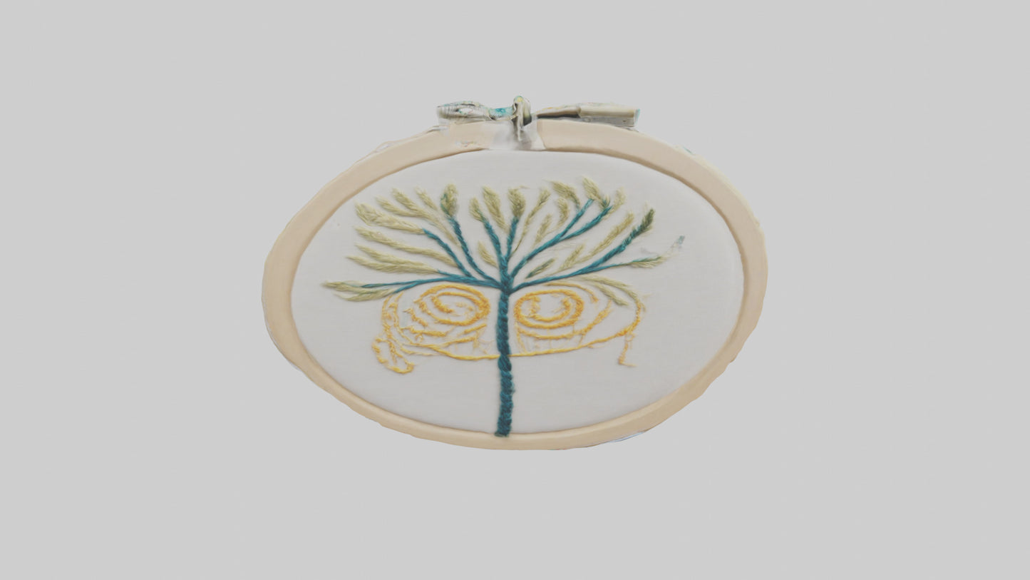 3D model Embroidered Hoop Art VR / AR / low-poly