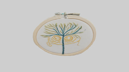 3D model Embroidered Hoop Art VR / AR / low-poly