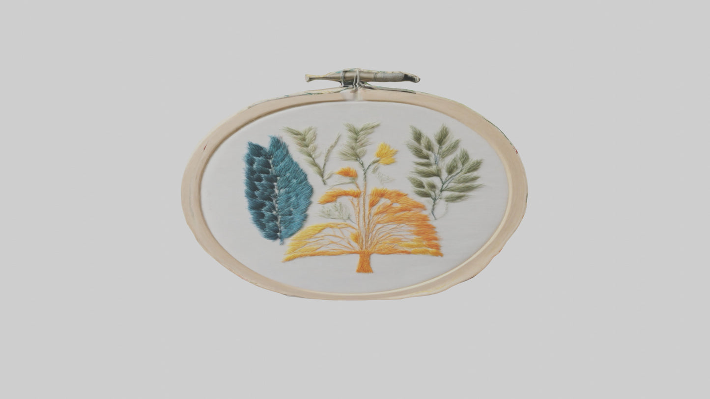 3D model Embroidered Wall Art VR / AR / low-poly