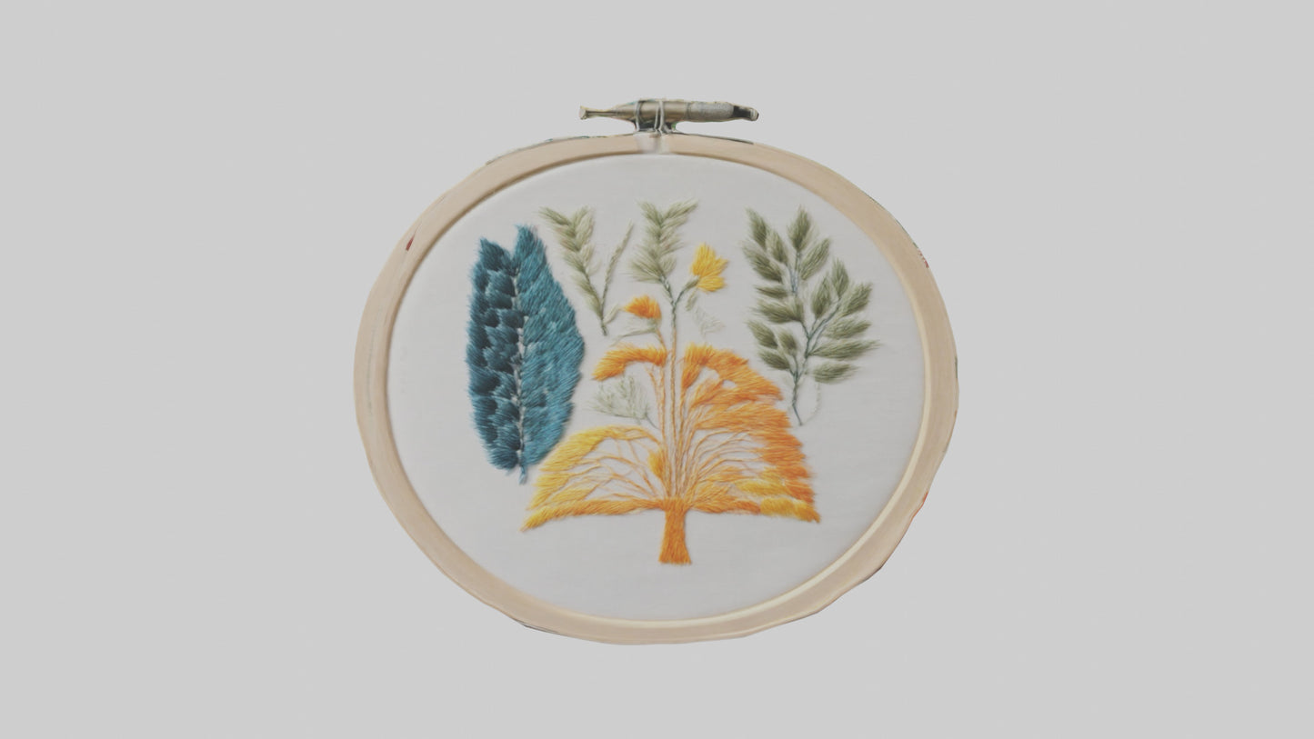 3D model Embroidered Wall Art VR / AR / low-poly