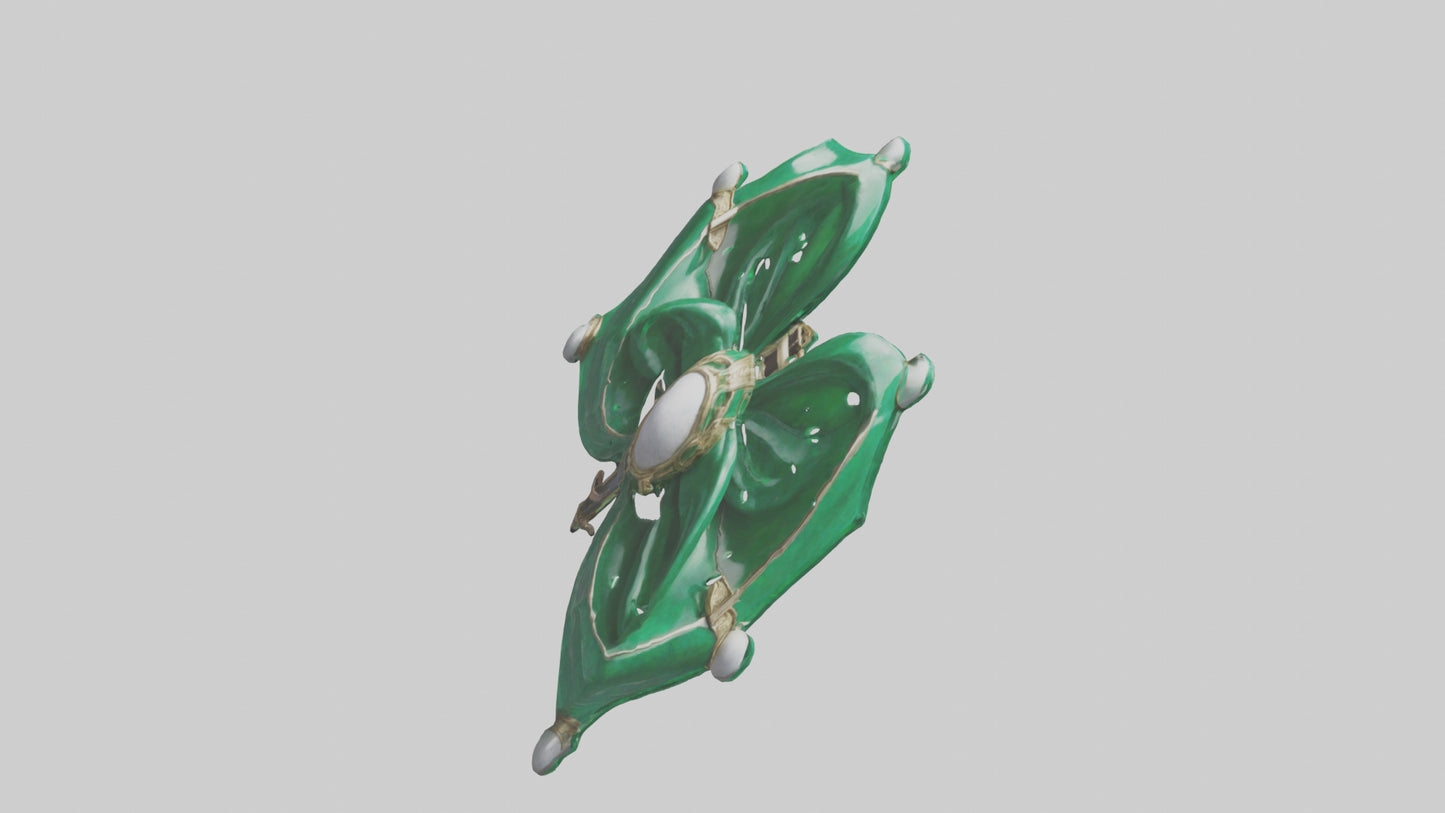 3D model Emerald Bow model VR / AR / low-poly