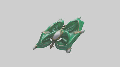 3D model Emerald Bow model VR / AR / low-poly