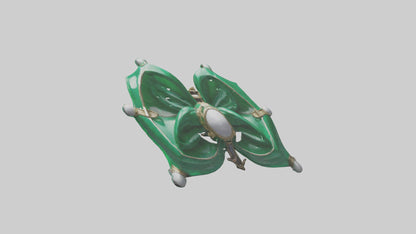 3D model Emerald Bow model VR / AR / low-poly