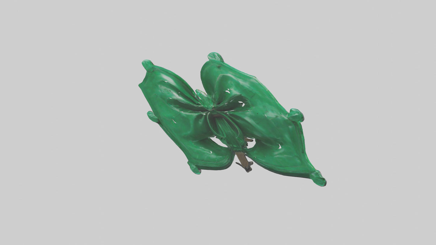 3D model Emerald Bow model VR / AR / low-poly