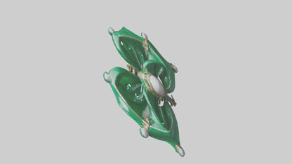 3D model Emerald Bow model VR / AR / low-poly