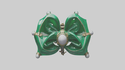 3D model Emerald Bow model VR / AR / low-poly